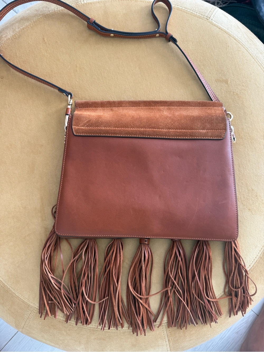 Chloe Medium Braiding & Tassels Faye Shoulder Bag - Picture 4 of 7